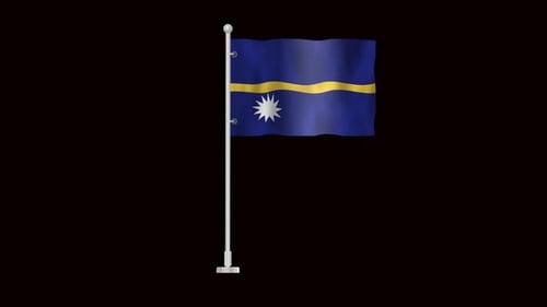 Flagge von Nauru weht