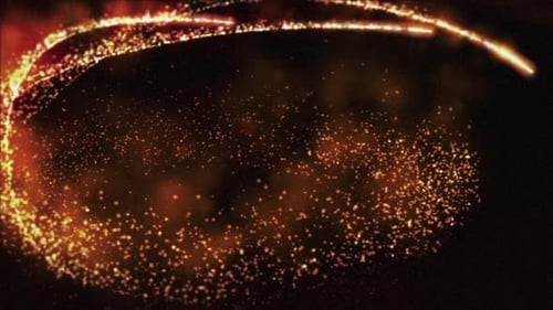 Abstract Golden Particle Swirls Light Reveal Intro