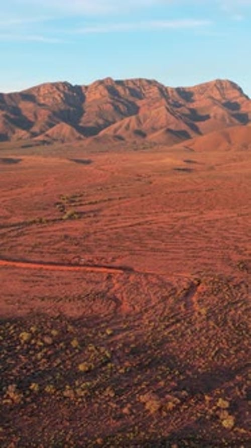 Flinders Ranges Vertical Aerial Drone View, South Australia