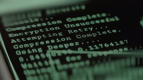 Encryption Attempting Hacking Process Cybersecurity Concept Macro View