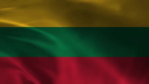 Animated Waving Flag with Yellow Green Red Stripes