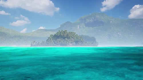 Maldives Clear Waters Showcase Lush Islands and Mountains