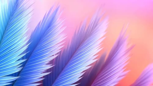 Vibrant Abstract Palm Leaves Background