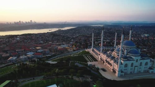 Turkey Istanbul Camlica Mosque Full HD Drone