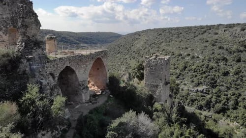 Monfort fortress in north israel, 2022, Aerial