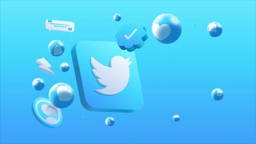 Animated 3D Social Media Icons for Technology Projects