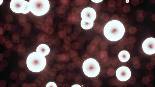 Abstract Microscopic Cells Glowing Loop Background