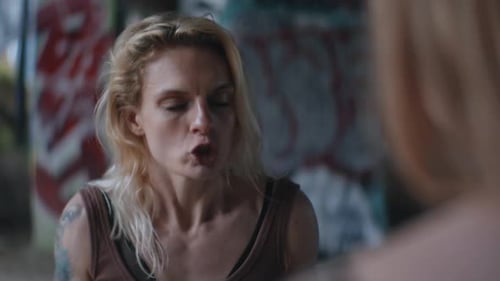 Woman Arguing Indoors in Close Up Shot