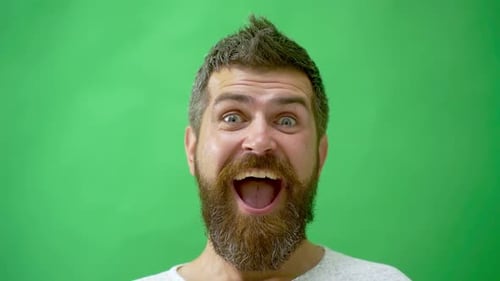 Surprised Face Man Facial Emotions Male Character Furrow Brows Surprised Emotions Expression Studio