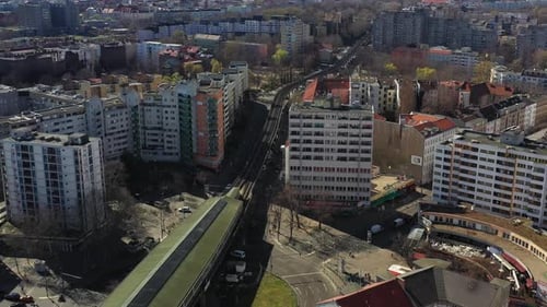 Aerial view of Kottbusser Tor, Germany.