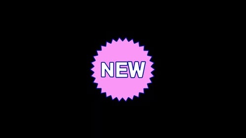Flat Design NEW Pop Up Sticker Animation