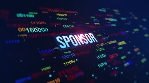 Sponsor Digital Binary Code Background