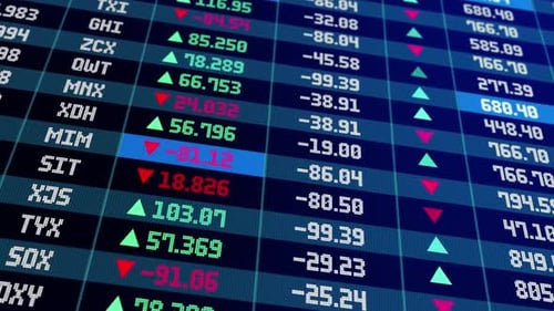 Digital Stock Exchange Financial Data Analysis Business Data Numbers And Values