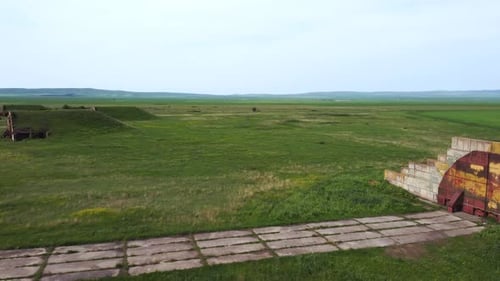 aerial view of the Abandoned airfield