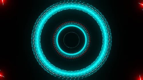Glänzender Hintergrund für Propellermechanismus, Vj Loop in HD, Rot und Cyan