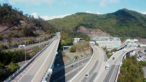 Breathtaking And Bird’s Eye View Of Highway And Overpass In City