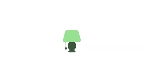 Lamp symbol icon animation video