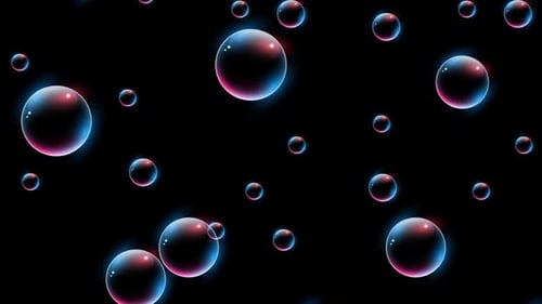 Floating Glowing Bubbles Loop Overlay
