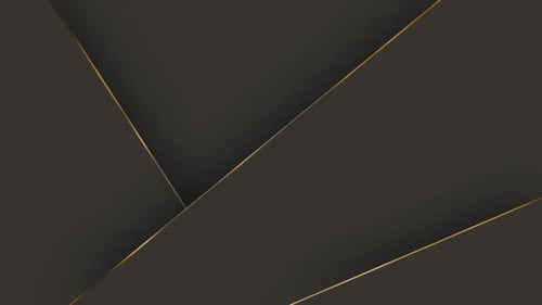 Abstract Geometric Background Animation with Elegant Gold Lines
