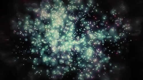 Festive Glitter Particles Bokeh Celebration Background