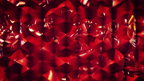Abstract Red Geometric Shimmering Loop Background