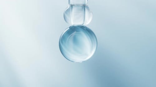 Cosmetics liquid dropper with skin care concept