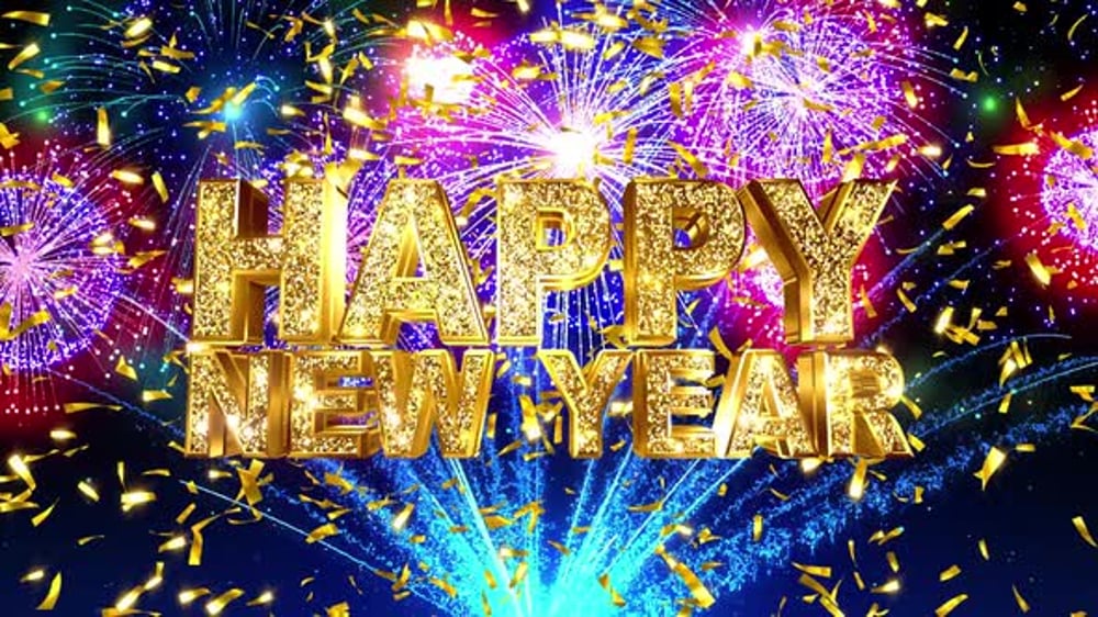 Happy New Year, Motion Graphics Incluyendo: feliz año nuevo y alegrÃa ...