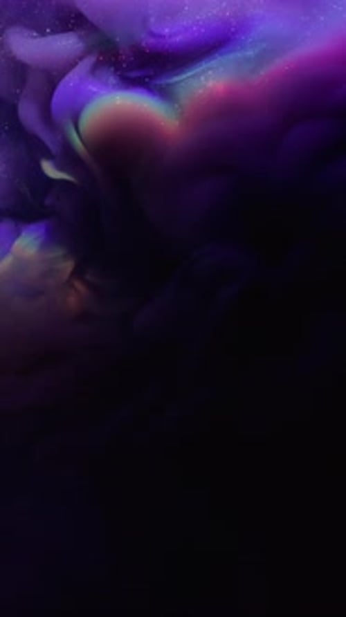 Nebula Clouds Swirling with Purple and Sparkle in Space