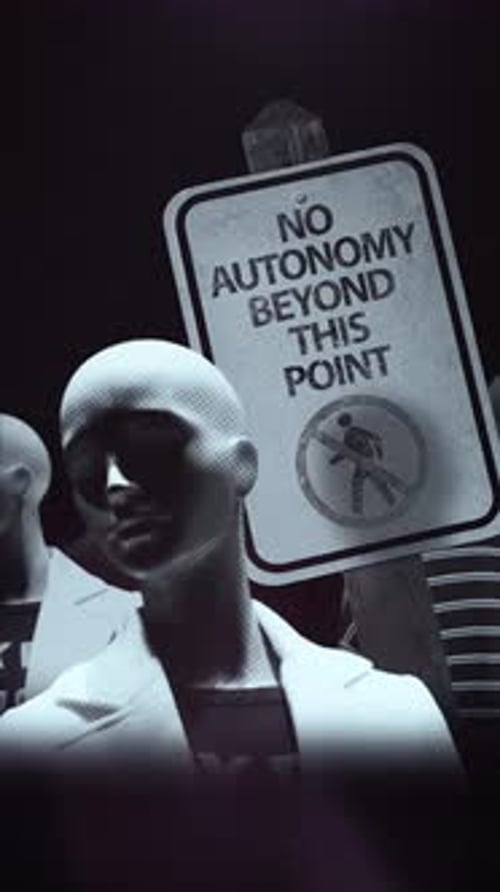 Mannequins sans fond de signes d'autonomie