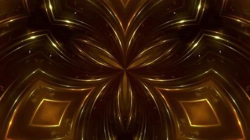 Abstract Golden Decorative Glowing Motion Background