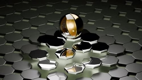 3D Loop Satisfying Metal Spheres Animation