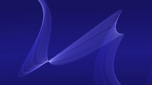 Smooth Abstract Blue Lines Flowing Animation