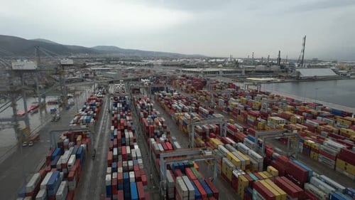 Aerial Line Container Port