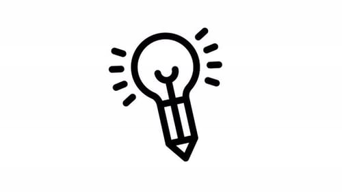 creative line icon animation