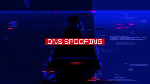 DNS-Spoofing auf dem Hacking-Hintergrundbildschirm