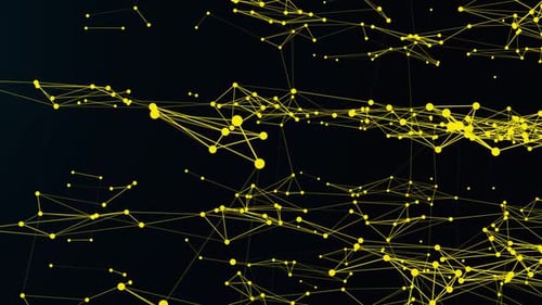Futuristic Yellow Plexus Network Grid Background