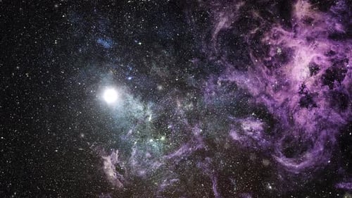 4k view of surface of the moving nebula in the universe