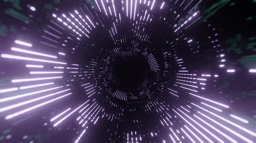 Technical Sci Fi Space Tunnel