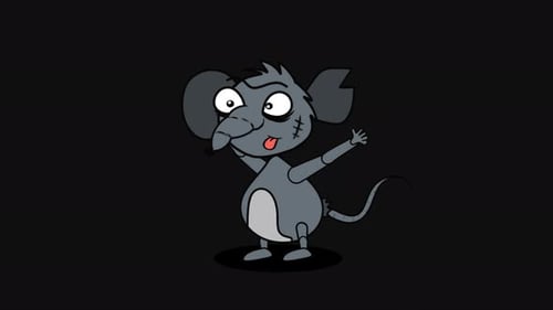 Cartoon Stitched Mouse Character Waving Animation