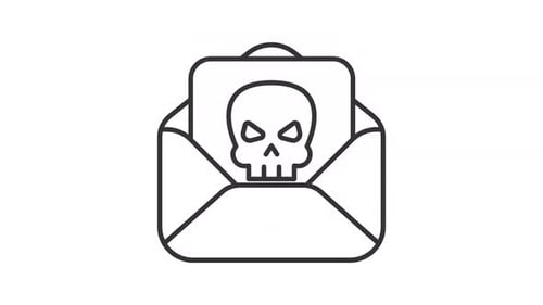 Email phishing line animation