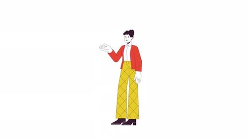 Weibliche stellvertretende Geschäftsführerin Animation