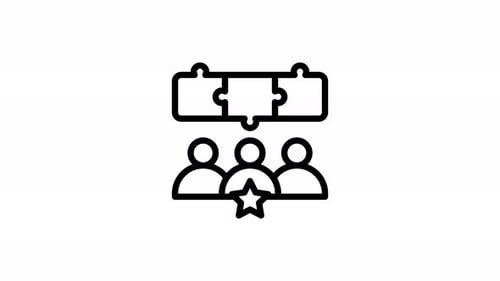 team line icon animation