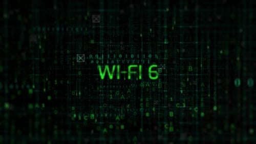 Wi Fi 6 Animation On Digital Background