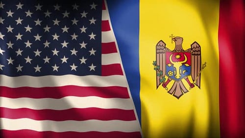 Usa And Moldova Background Loop