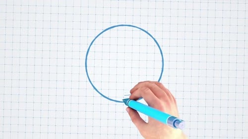 Blueprint Text Drawn with hand and pencil