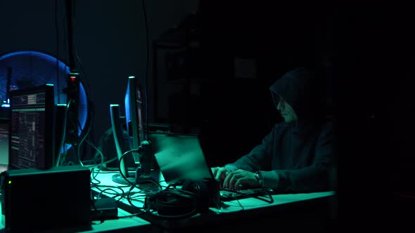 Wanted Hackers Coding Virus Ransomware Using Laptops and Computers in ...