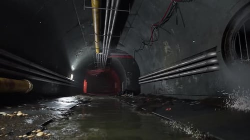 Unterirdischer Abwassertunnel