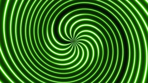 Green spiral visual tunnel pattern background