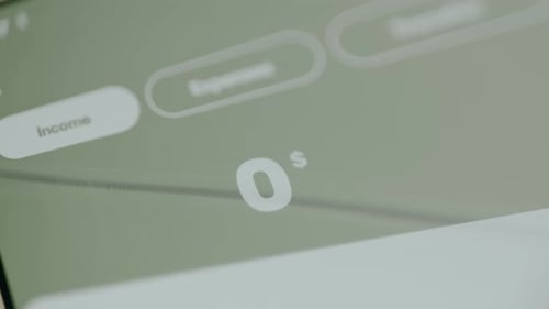 Digital Interface Shows Income Amount Increasing, Financial Technology