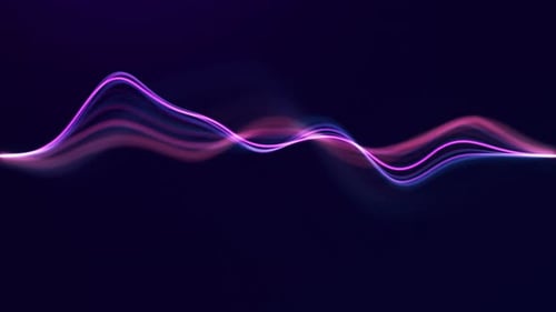 Abstract Neon Pink and Purple Audio Waveform Animation